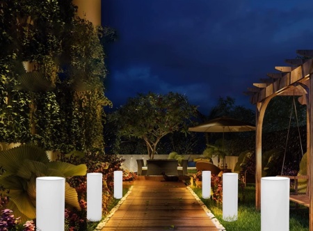 Светильник Цилиндр 30х75 питание от АКБ, RGB