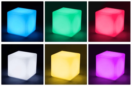 Светильник Куб 40 с питанием от АКБ, RGB Светильник Куб 40 с питанием от АКБ, RGB